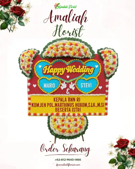 Papan Bunga Pernikahan Temanggal